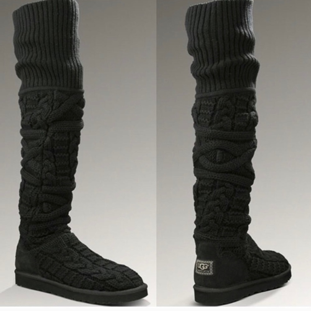 UGG Australia cable knit over the knees boots